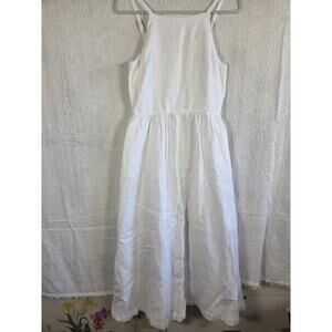 Lands End 100% Linen White Spaghetti Strap Minimalist Spring/Summer Size XS